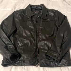 Vintage Wilsons Leather Jacket – Genuine Black Leather, 90s Moto - Large